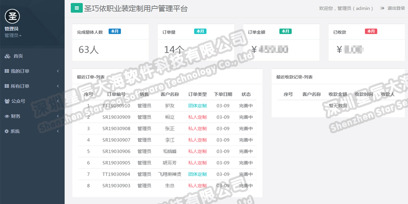 管理平臺首頁